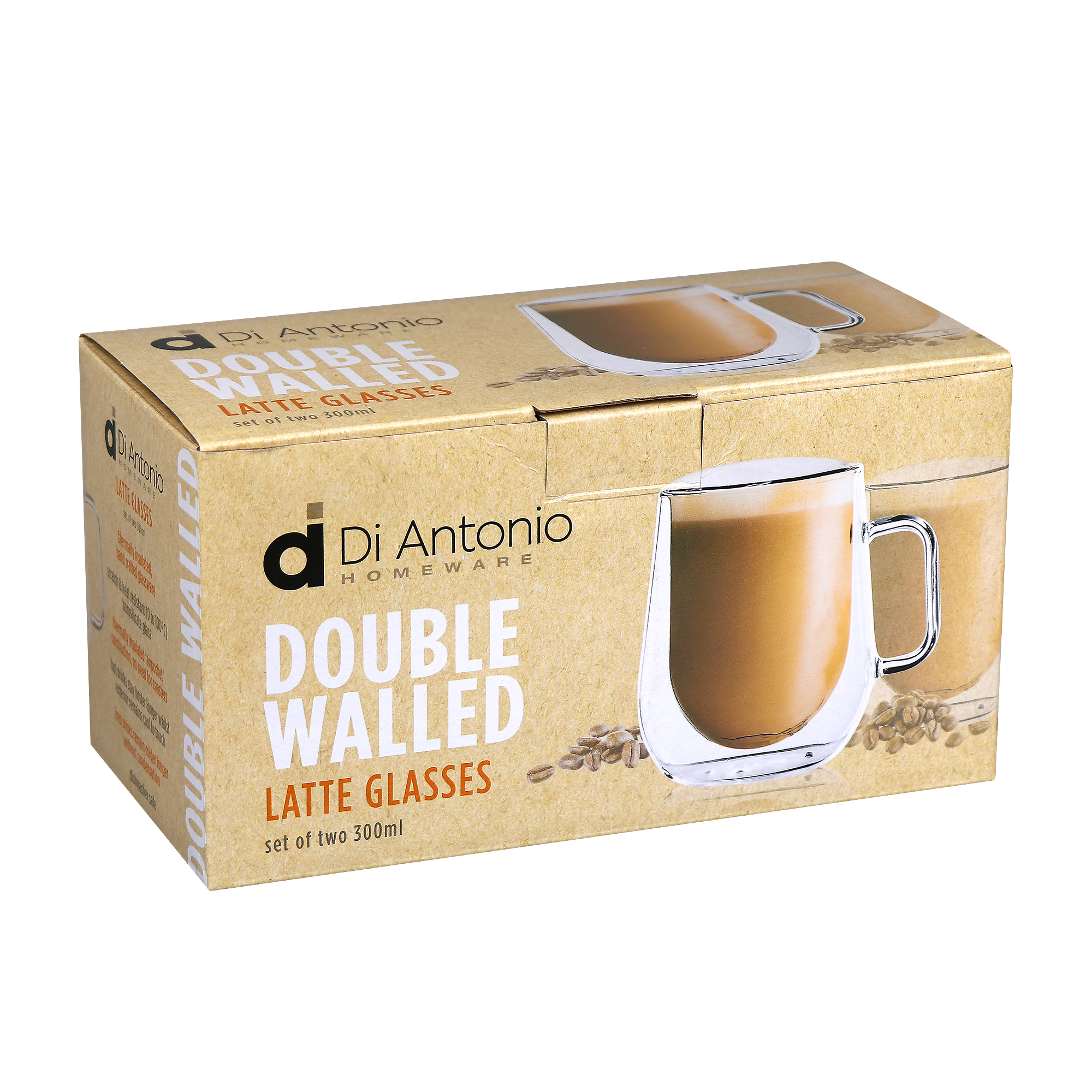 Di Antonio Latte Glass Double Walled 300ml GB Pr - Image 2
